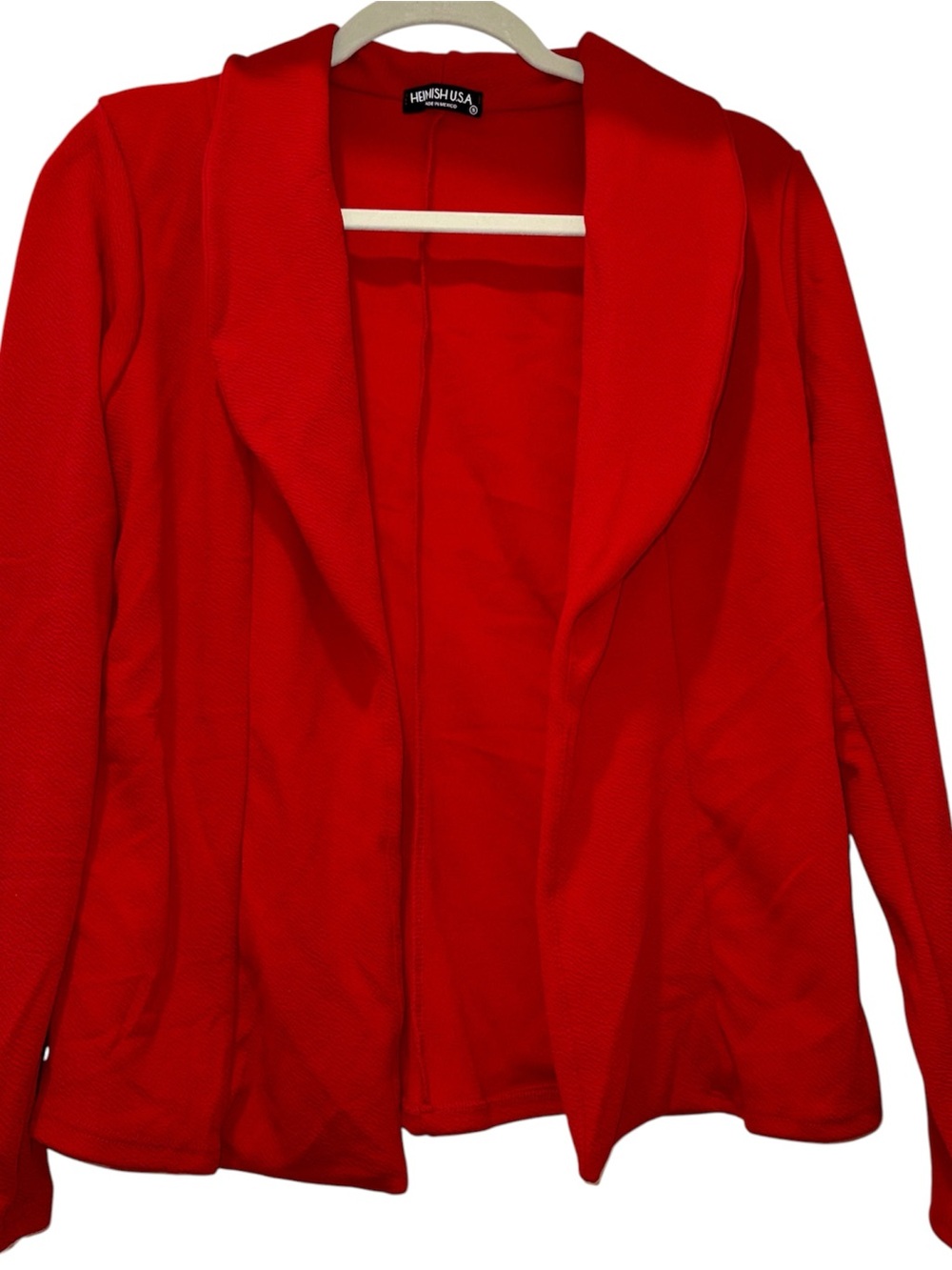 Red draped-lapel blazer *boss babe approved* SIZE SMALL. NEW WITHOUT TAGS 🏷️❤️😍